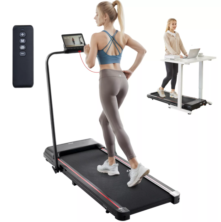 Ds VEVOR Walking Pad Under Desk Treadmill with Handle Bar for Home Office