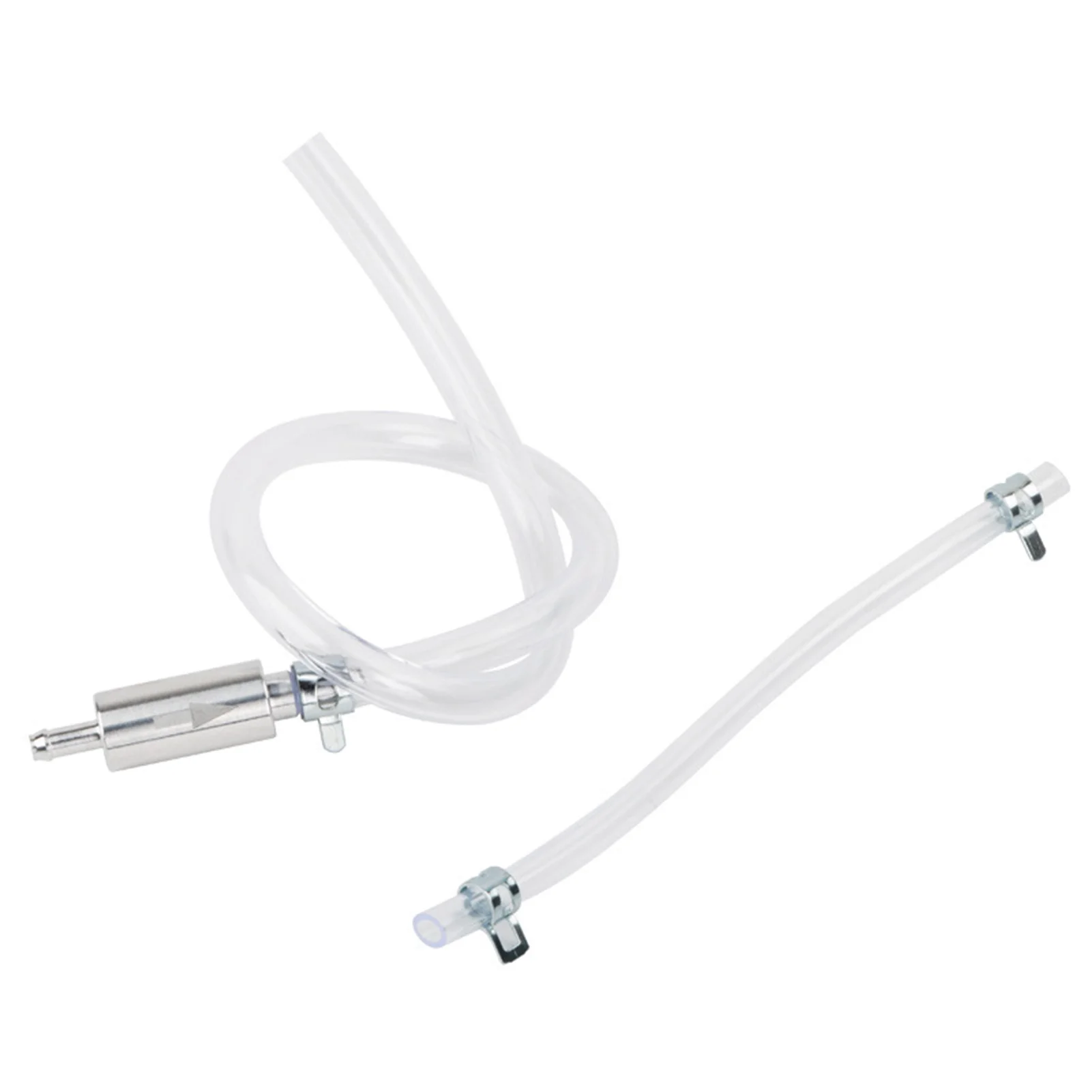 Clutch & Brake Bleeder Hose Line with One-Way Check Valve, Bleeding Tool Kit - Silver